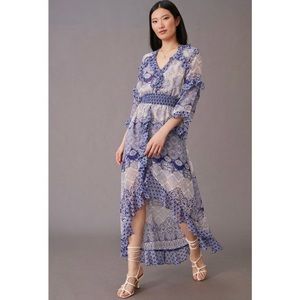 NWT MISA Los Angeles Imaan High Low Maxi Dress, Size Small